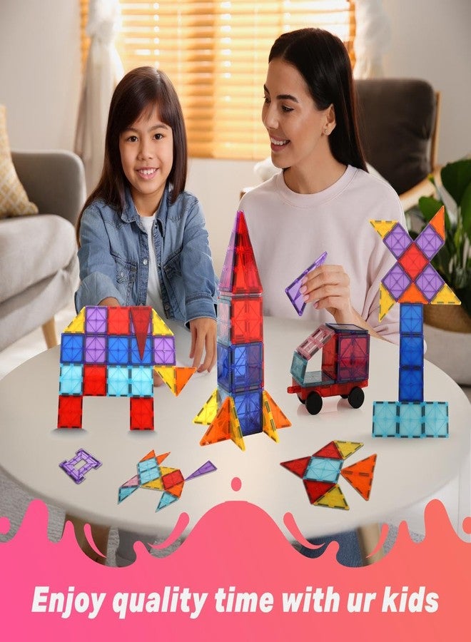 RIZZABAY Magnetic Tiles for Kids (32 Pcs) Magnetic Building Blocks for Kids Age 3+Years, Constructing & Learning Builder Educational Magnetic Blocks Toys Gift for Boys & Girls - Image 5